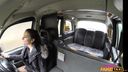 Female Fake Taxi - Two hot brunettes and a sexy dildo