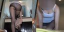 [Take off your clothes in the dressing room] ☆ Black pantyhose sister's plump big!