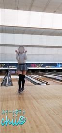[Personal shooting] pearl hanging bowling ♡ with inseam minus 10cm full visible skirt