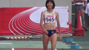 Shooting the women's track and field long jump ★ bloomers!