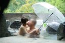 [Hidden shooting] Open-air bath SEX Beautiful breasts OL pregnancy confirmation begging! !! [] ☆ Review benefits available ☆