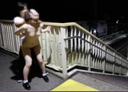 【Exposure】 【Blue】Pedestrian bridge SEX with girls in uniform