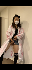 【Married Woman Amateur】Report video to husband during Halloween party Anal clitoris