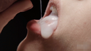 ★ Let's ♡ see the close-up in high quality of the massive ejaculation overflowing from the ★ mouth