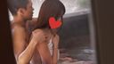 《Amateur》Cute and beautiful skin girlfriend flirting ❤ with a strange man in a hot spring