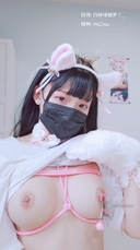 [Uncensored] Extremely cute girl cat costume selfie masturbation♡ style outstanding slender big and this baby face is dangerous ww [Individual shooting]