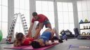 Fitness Rooms - Gym babes fight over trainer dick