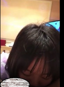 / back POV with black hair sober girl and maid costume
