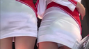 Stains on the pants of campaign girls! !! I am taking a close look at the stains of the pure white panties!