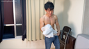 【First debut】Smile in full bloom! A 20-year-old muscle with a cheerful sign makes his first appearance and masturbates with lotion! I'm going to with ejaculation like fireworks!
