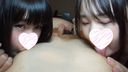 【Personal Photography】 No.025 Kyoko-chan & Mei-chan ★ cute duo female college students. Harem play attacking and attacking is ★ very exciting [Full face]