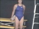競泳大会で競泳水着　その1　許可を得て撮影しています