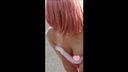 Pink hair Enako-like cosplay chest chiller