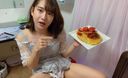 Shokusa Project!! A man's daughter tried eating ❤strawberry hotcakes with semen (● ˃̶͈̀lo˂̶͈́)੭ꠥ⁾⁾