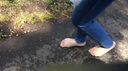 【Completely barefoot】I walked barefoot in the park! part2