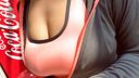 [Selfie] Colossal breasts plump walking ♡ I walked while shaking my spobs in sexy sportswear! Bold exposure too!