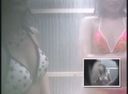 真夏の海水浴場　海の家個室シャワールーム　隠し撮り　素人ギャル３名　その５４