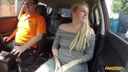 Fake Driving School - Cheating blonde slurps up cumshot