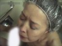 Gonzo Erotic mature woman in the style of a landlady who pulls out a blowjob in the bathroom