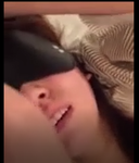 Blow while sticking the vibrator into the blindfolded de daughter