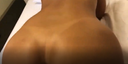 Erotic tan black gal big ass back gonzo SEX with T-back swimsuit trace