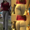 [Big ass sister city walk] ☆ Dynamic waist and crotch V-shaped line!