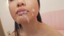 〈Personal shoot〉Beautiful girl's energetic facial cumshot Semen suits cute face 〈POV〉　