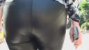 Big ass mature woman's snug pants