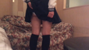 【個人撮影】黒髪ロング美女が制服コスプレでハメ撮り流出！！生足パンチラとにかく可愛い！！