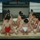 江戸時代の大奥における女子相撲の再現！オッパイ丸出しでふんどし姿で相撲をとります！