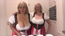 Blonde big breasts duo! A pair of mature Caucasians show off their unimaginable!