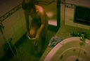 【None】Change into a skate school swimsuit in the bathroom ⇒ shower masturbation