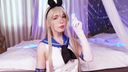 [Uncensored] Freckle beautiful girl Shimakaze-chan squeezes out the admiral's black shiny with white gloves with a high-speed vacuum