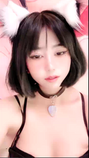 Selfie of a girl in a short bob with a sexy crying bokuro 4 hours 2 costumes