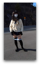 【Cross-dressing】Anabai Fallen 032 Uniform Cross-Dressing Exposure Panmorono Pan Norsca Exposure Walk