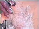 ［20世紀の映像］昔の懐かしの裏ビデオ ☆ 剃られて満開 看護師コスのおねえさん小ぶりですがきれいなオッパイ 剃毛が始まります☆旧作「モザ無」発掘映像 Japanese vintage