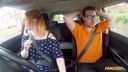 Fake Driving School - Voluptuous redhead fucks in car