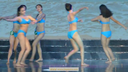 중국의 화려한 미스콘 쇼! 비키니 미녀 중국 미녀! 하미 털도 있습니다.