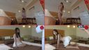 Men's esthetic training hidden camera (Reina 19 years old) ~ A tall slender beautiful gal with good noriness felt foreplay and became quiet, so it was mixed in with the suddenness and inserted raw from the back