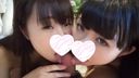 【Personal Photography】 No.030 Miku-chan & Rina-chan ★ cute college girl duo. Erotic and fun harem play is ★ the best [complete face]