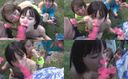 [3 beautiful women] 22 years old female college student with small breasts sensitive nipples / Raw at BBQ campsite / swallowing while being watched by female friends [God project (1)] ☆ Review benefits available ☆