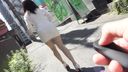 《Mature woman / outdoors》Slender full-time housewife mature woman ◆ Attach a remote control rotor and play shopping outside!