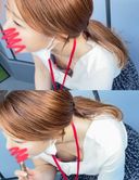 【Breast chiller in the rest area (4)】Breast chiller while smoking in an office building (S-class beautiful sister)