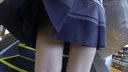 ・パンツ撮影シリーズ第10作品★ポニーテールの制服姿のガチ美少女のスカート内を撮影！お宝のハミ毛まであります。