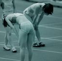 Female track and field athletes! See through the athletes' uniforms with an infrared camera! You can check your underwear firmly.