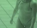 We saw through the diving and competitive swimmers with an infrared camera! part14