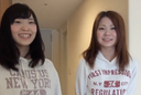 乃木坂や欅坂にいそうな透明感のある１９歳の美少女とちょいブスな友達と３Pして中出し　個人撮影