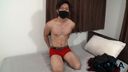 A handsome college student with a muscle training hobby! After the oil massage, SEX★