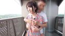 Refreshing yoga instructor Nanase-chan is with a very thick stick on the veranda of the hotel and an obscene voice leaks out!