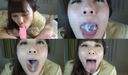 4 people in a row removal (swallowing × 2) Take a selfie of play in the removal room and shoot a large amount of mouth → super excited with a realistic objective view ☆ Amazing tech OL Aya-chan Vol.2